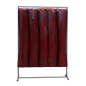 Preview: Stellwand / Schutzwand VIPER 1300 mit Lamellenvorhang "EXTREME" aus 300 x 2,0 mm Lamellen
